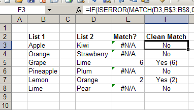 Compare lists. Тренд в эксель. Основные типы данных в excel.