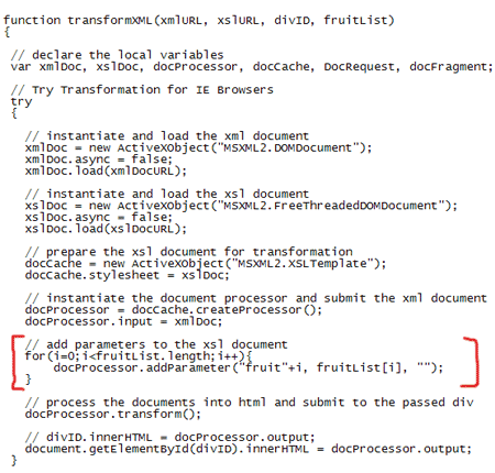 Figure 2a: XSLT Processor in JavaScript.